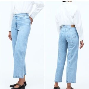 MADEWELL Emmett wide leg relaxed fit cropped jeans size 29 like new